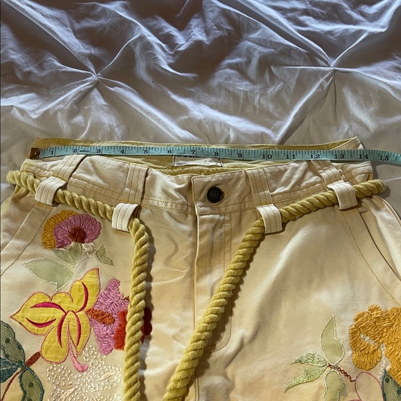 Free People We The Free NWOT Floral Electric Sands Embroidered Cropped Pants - Picture 14 of 16